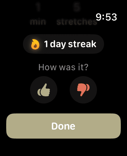 Rate your session on Apple Watch
