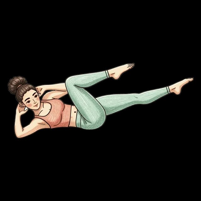 How to do Bicycle Crunch Hold: illustration of the pose