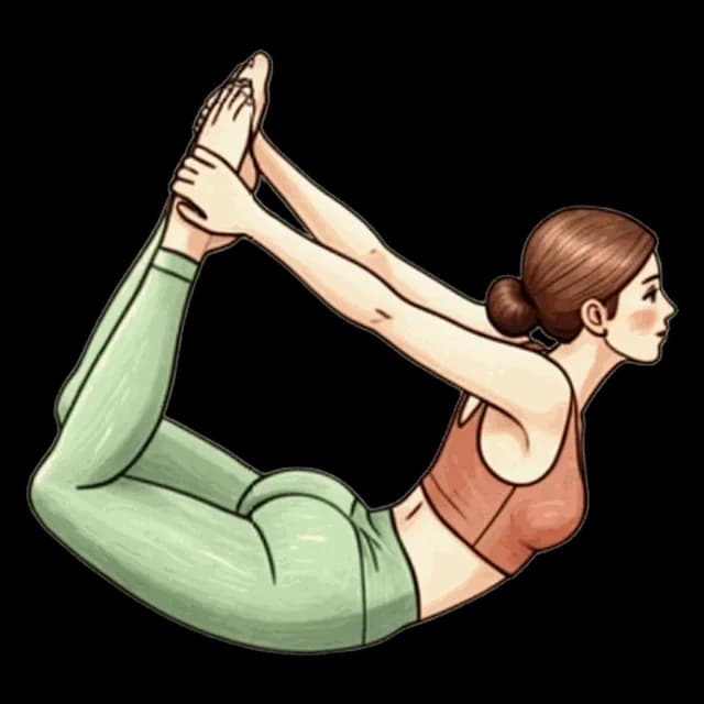 How to do Bow Pose: illustration of the pose