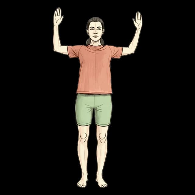 How to do Cactus Arms: illustration of the pose