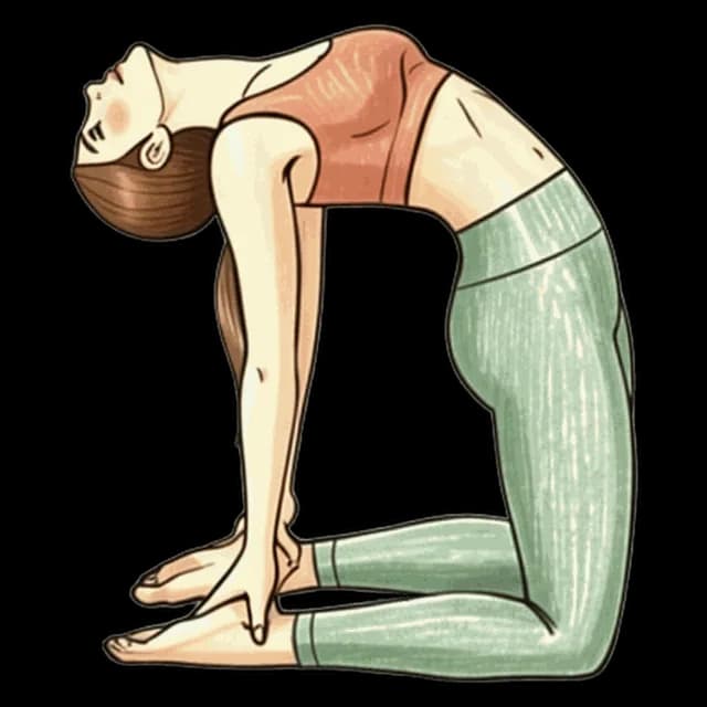 How to do Camel Pose: illustration of the pose