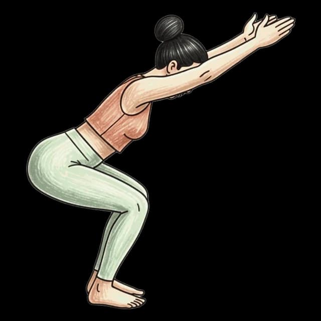 Chair Pose illustration