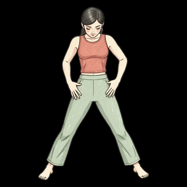 Dynamic Wide Leg Forward Fold illustration
