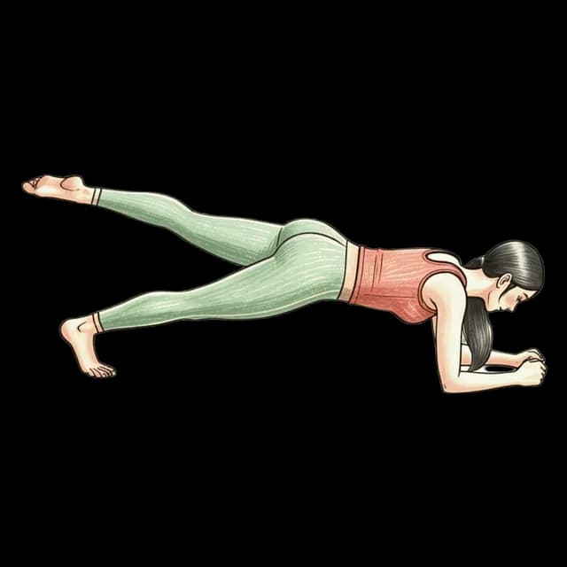 Elbow Plank Leg Lift illustration