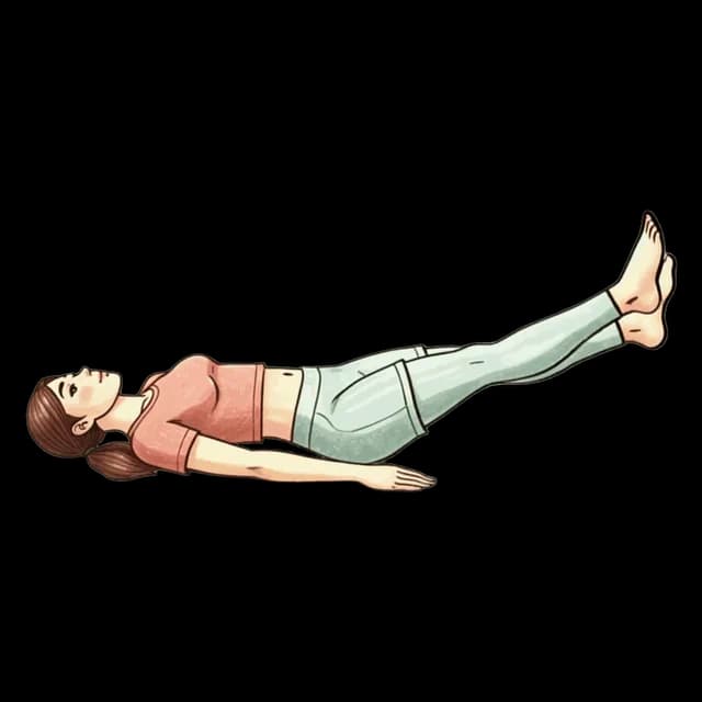 How to do Flutter Kicks: illustration of the pose