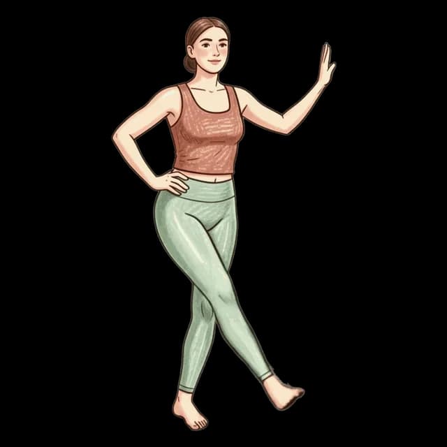 How to do Lateral Leg Swing: illustration of the pose