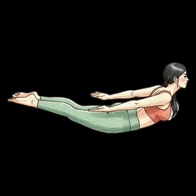 Locust Pose illustration