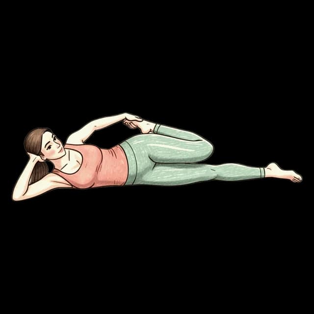 Lying Quad Stretch illustration