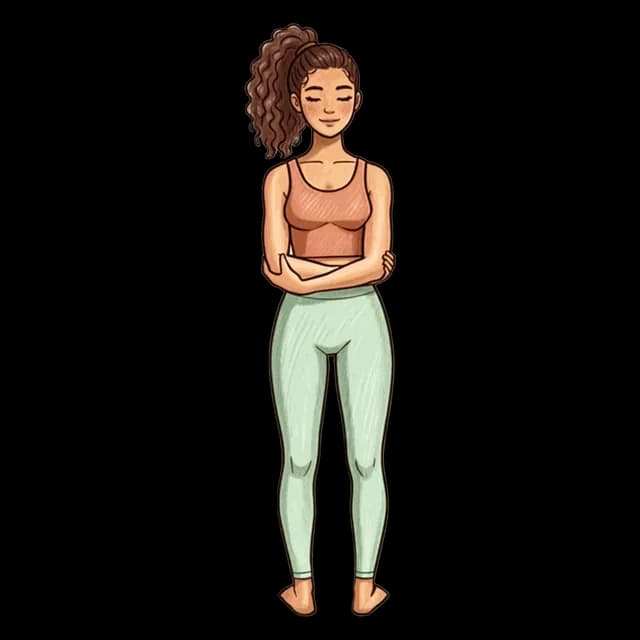 How to do Modified Reverse Prayer: illustration of the pose