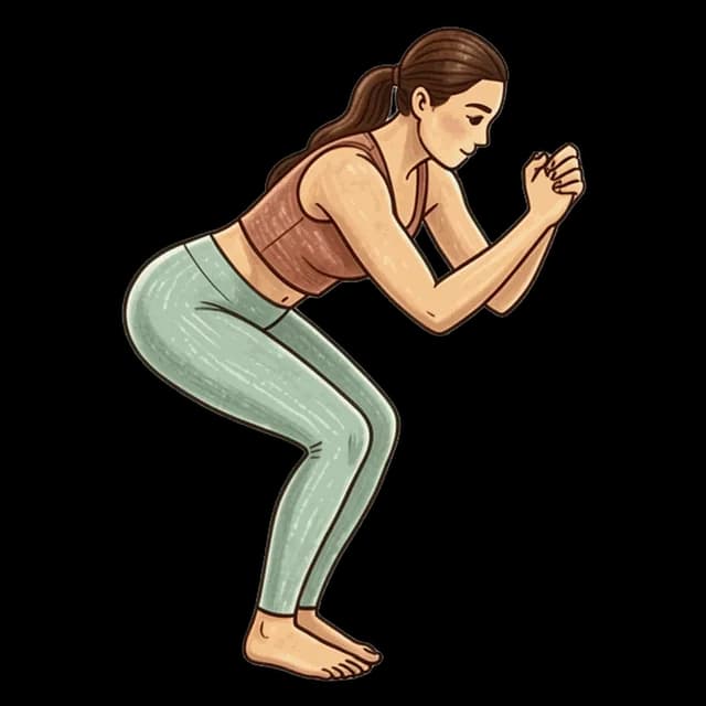 Narrow Squat Hold illustration