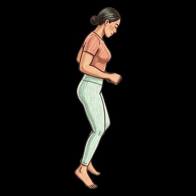 How to do Run In Place: illustration of the pose
