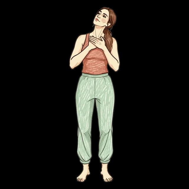 How to do Scalene Stretch: illustration of the pose