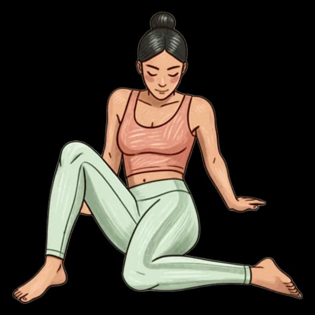 Seated Knee Drops illustration