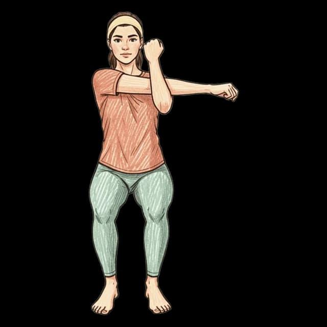 Seated One Arm Hug illustration