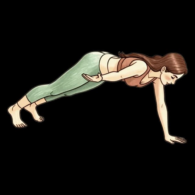 How to do Single Arm Plank: illustration of the pose