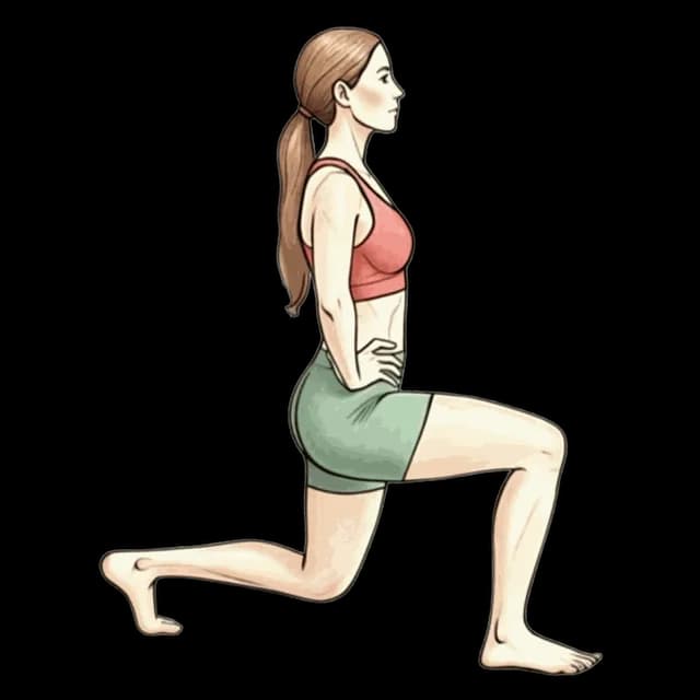 How to do Split Lunge Hold: illustration of the pose