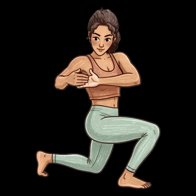 How to do Split Squat Twists: illustration of the pose
