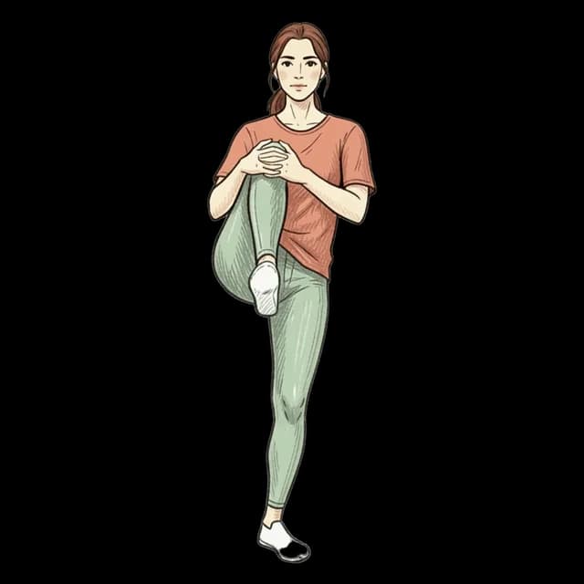 Standing Knee Hugs illustration