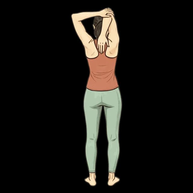 How to do Standing Overhead Tricep: illustration of the pose