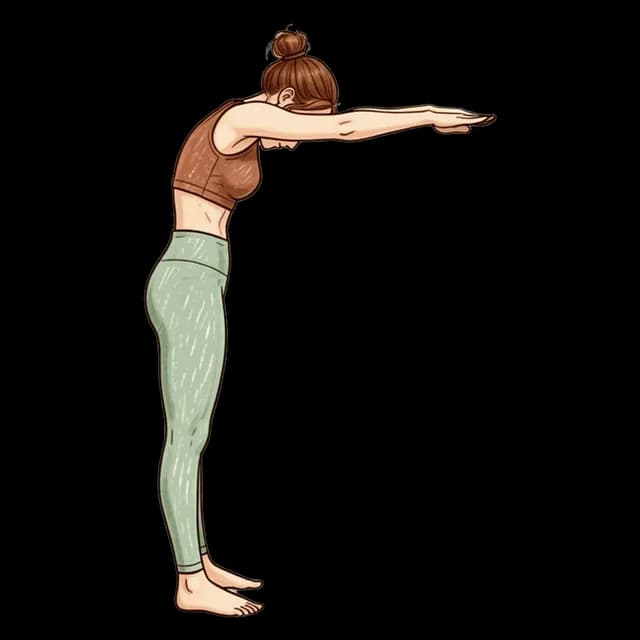 Standing Upper Back Stretch illustration