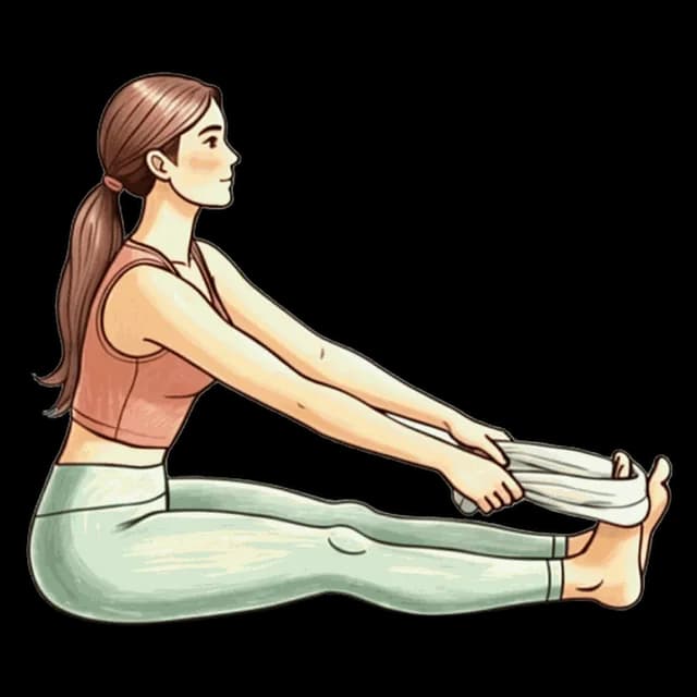 Towel Calf Stretch illustration