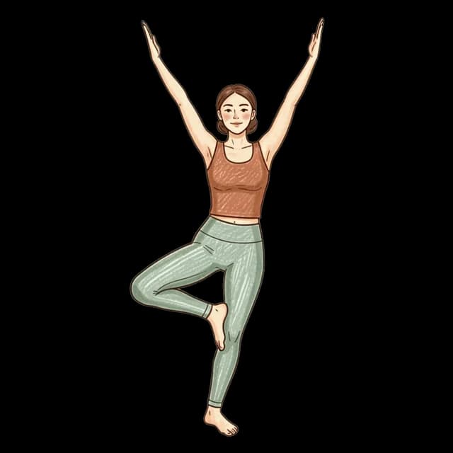 Tree Pose illustration