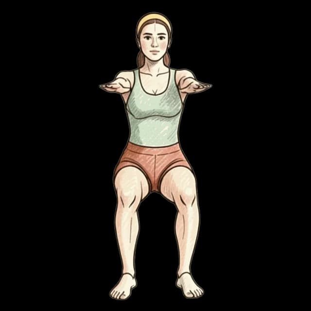 How to do Wall Sit: illustration of the pose