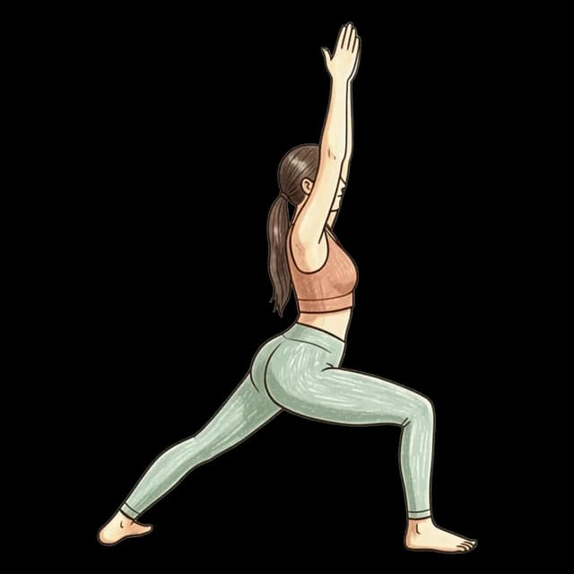 How to do Warrior I: illustration of the pose